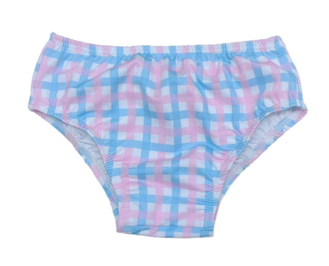 Sammy Diaper Cover, Pink and Blue Check