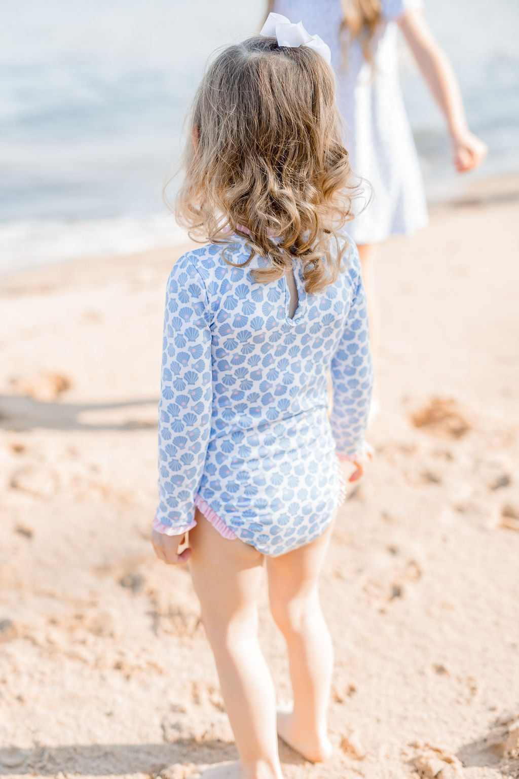 Leighton One Piece Rash Guard Swim, Shells