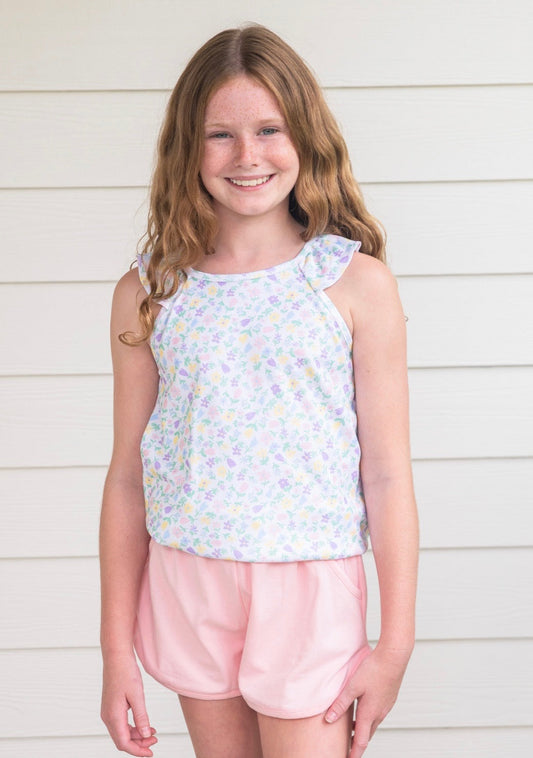 Sloane Knit Short Set, Full Bloom