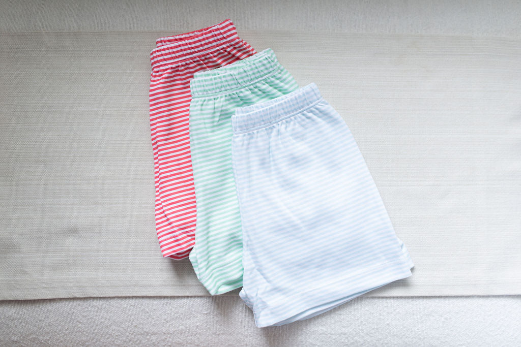 Conrad Knit Shorts, Red Stripe Basics