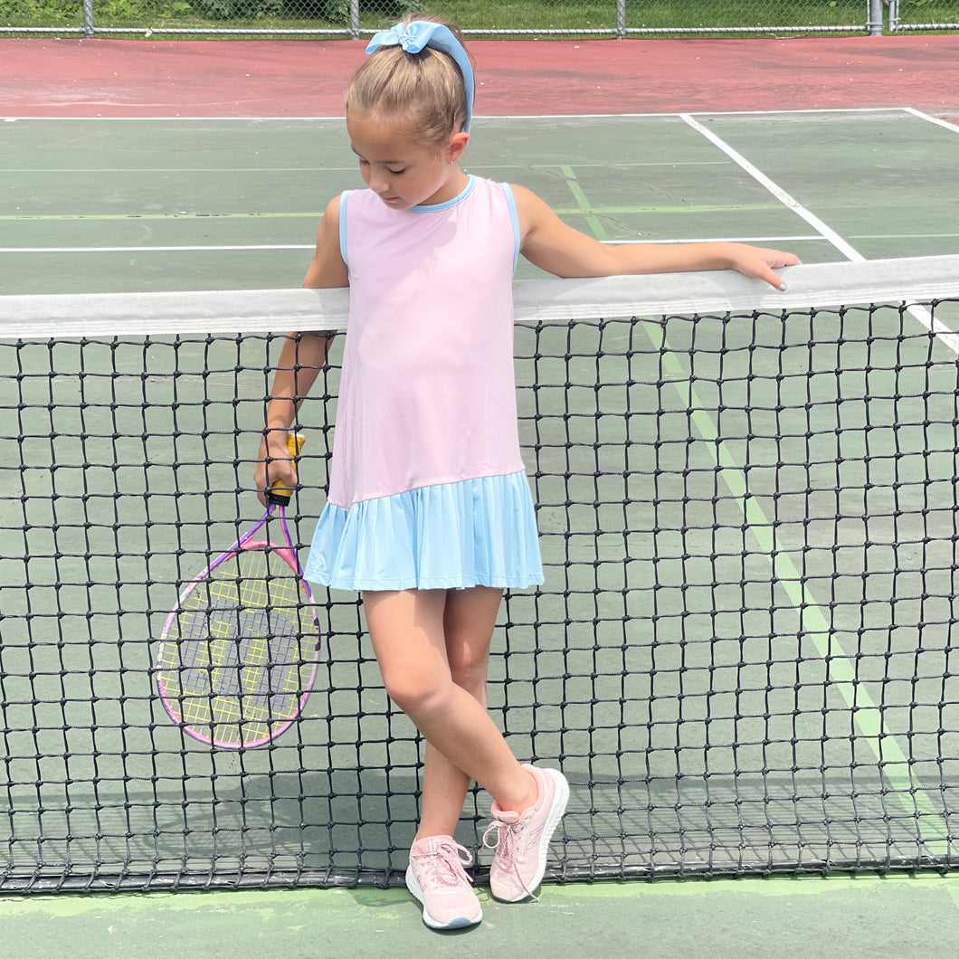 Vivi Tennis Dress, Pink and Blue
