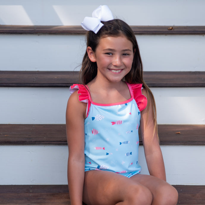 Frances One Piece Swim, Fish