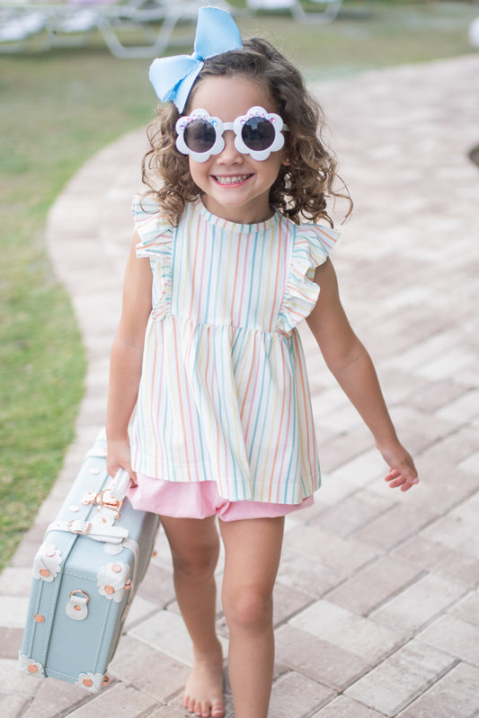 Lila Knit Bloomer Set, Stripe Knit