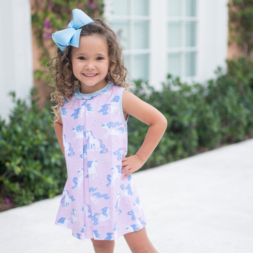 Penny Pleat Dress, Unicorn