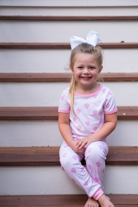 Girls Two Piece Jammies, Strawberries