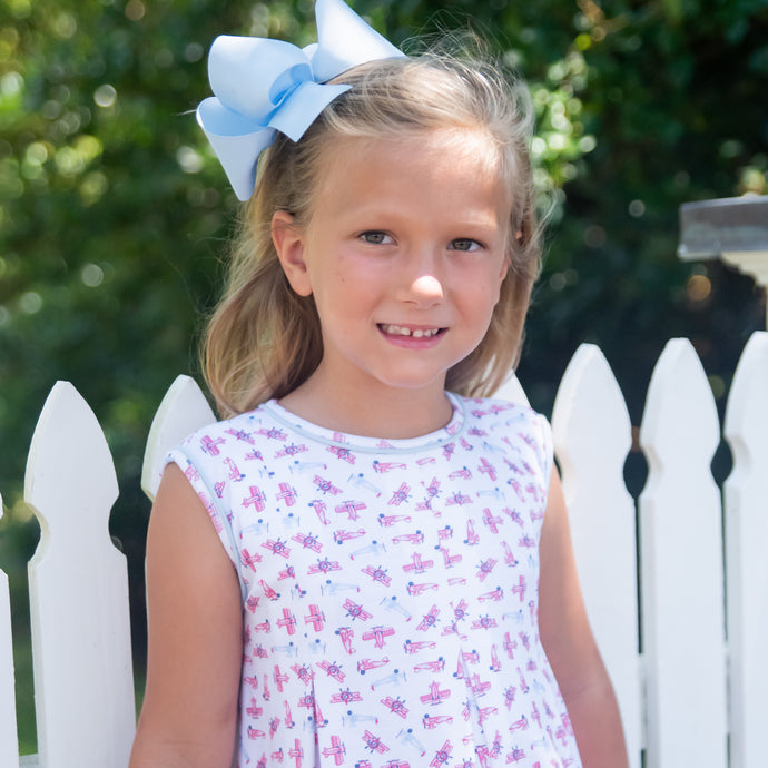 Penny Pleat Dress, Airplane