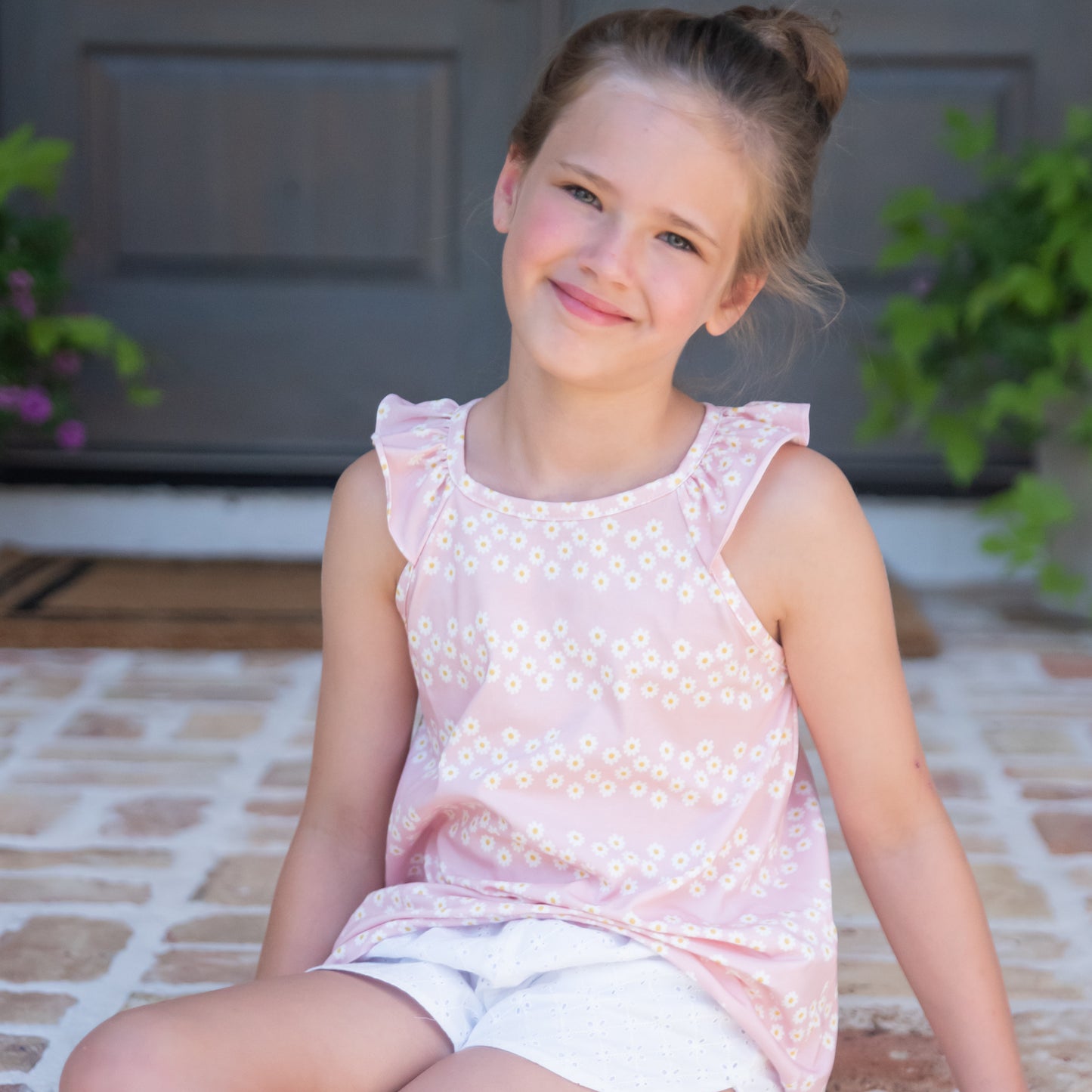 Sloane Short Set, Daisy Print