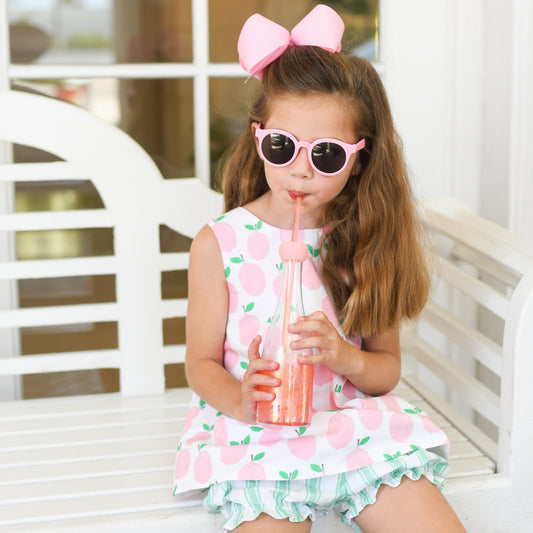 Lottie Bloomer/Banded Short Set, Pink Lemonade