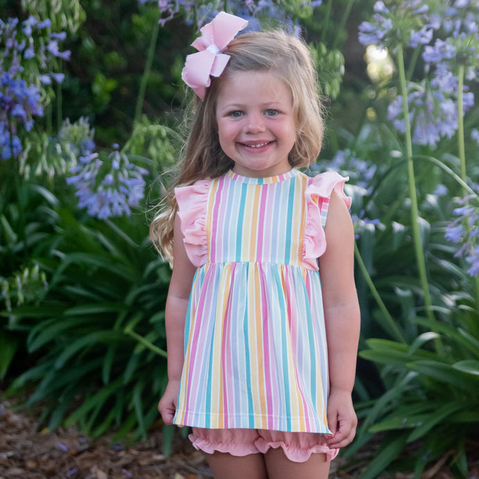Lila Bloomer/Banded Short Set, Stripe