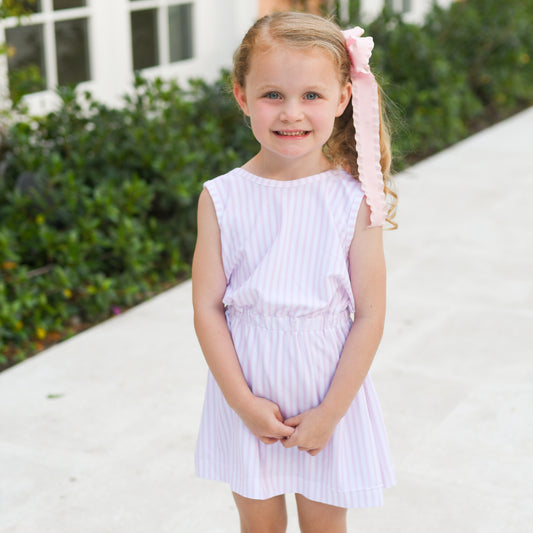 Kristin Knit Knot Dress, Pink Stripe