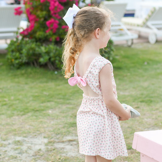 Kristin Knit Knot Dress, Strawberry Terrycloth