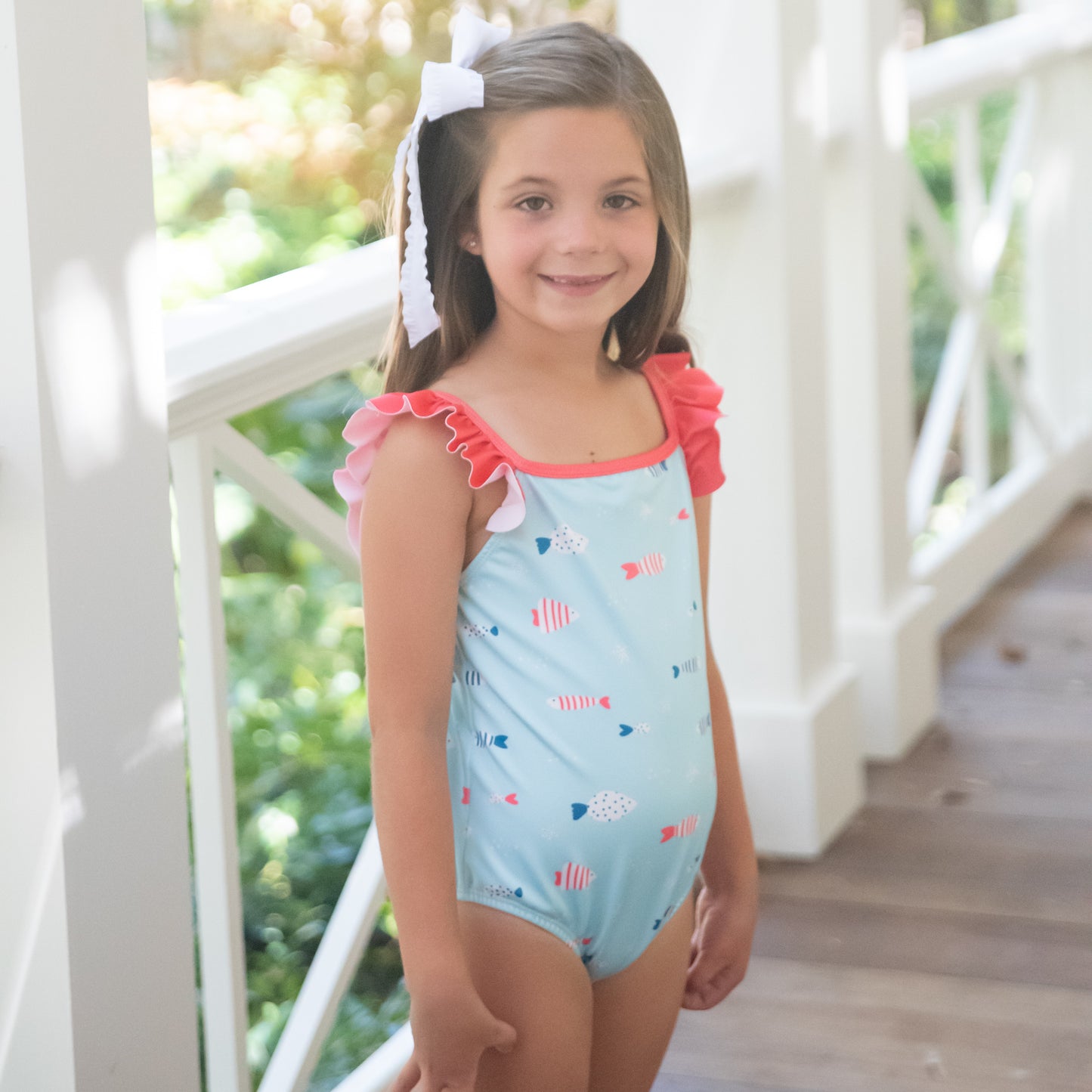 Frances One Piece Swim, Fish