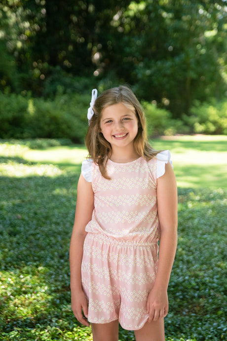 Riley Romper, Daisy Print