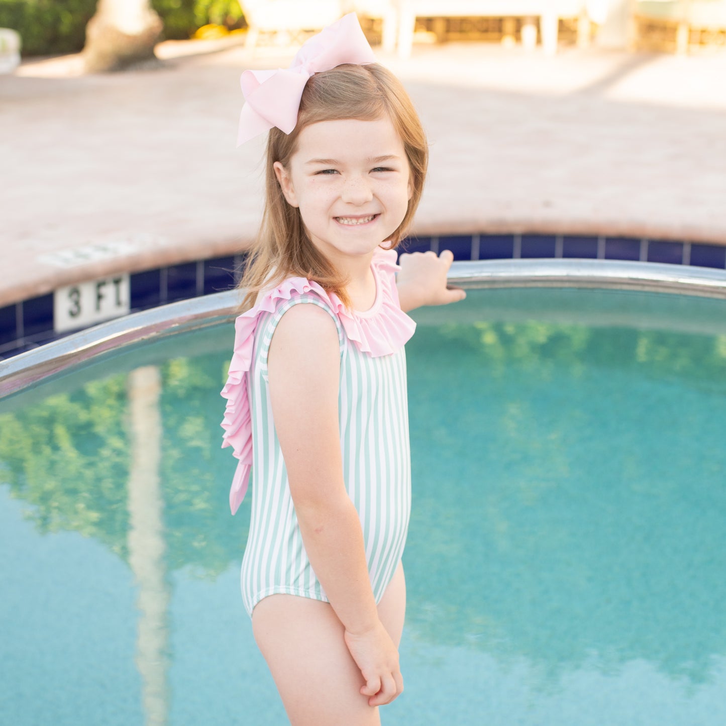 Tess Swim, Palm Beach Mint Stripe