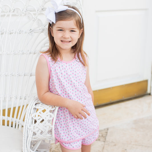 Girls Lounge Tank/Short Set, Strawberries