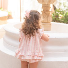 Madison Bloomer/Banded Short Set, Pink Stripe Gauze