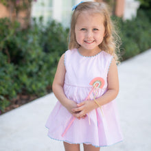 Sylvie Bloomer/Banded Short Set, Pink Stripe