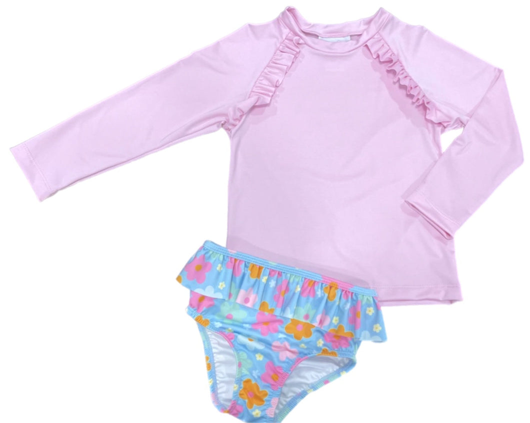 Charlotte Rash Guard Set, Retro Floral