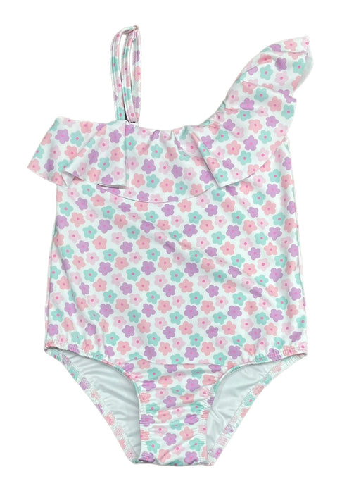 One Shoulder One Piece Swim BE, Vintage Daisy