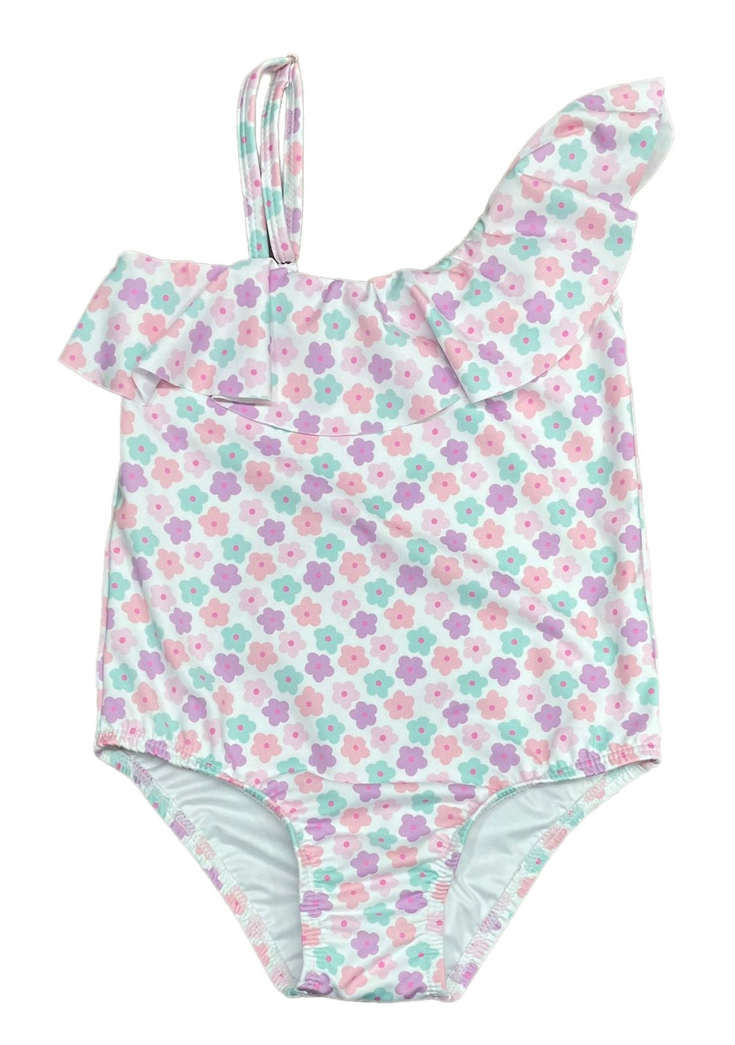 One Shoulder One Piece Swim BE, Vintage Daisy