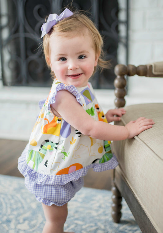 Natalie Bloomer/Banded Short Set, Zoo- Dreamers Collection