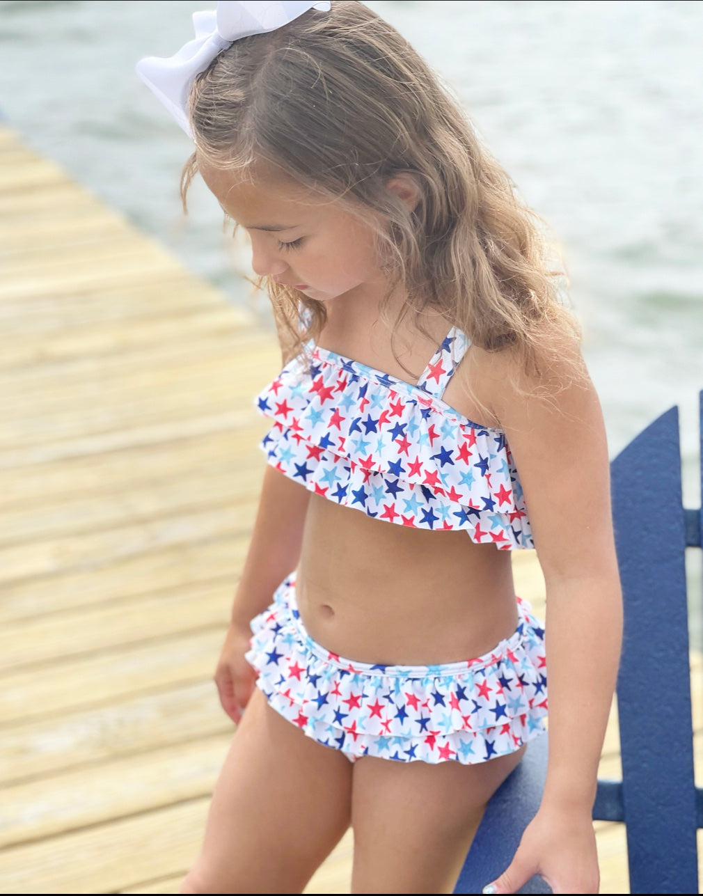 Cristin Two Piece Swim, Stars and Stripes