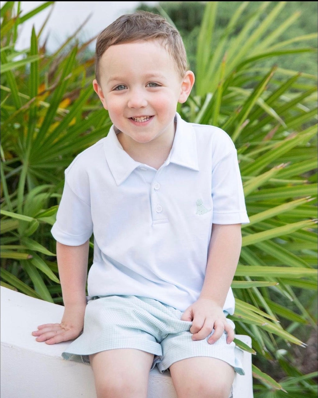 Conrad Shorts, Light Green Gingham