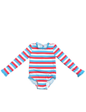 Leighton Rash Guard Swim, Patriotic Stripe