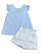 Isabella Short Set, Blue Bow