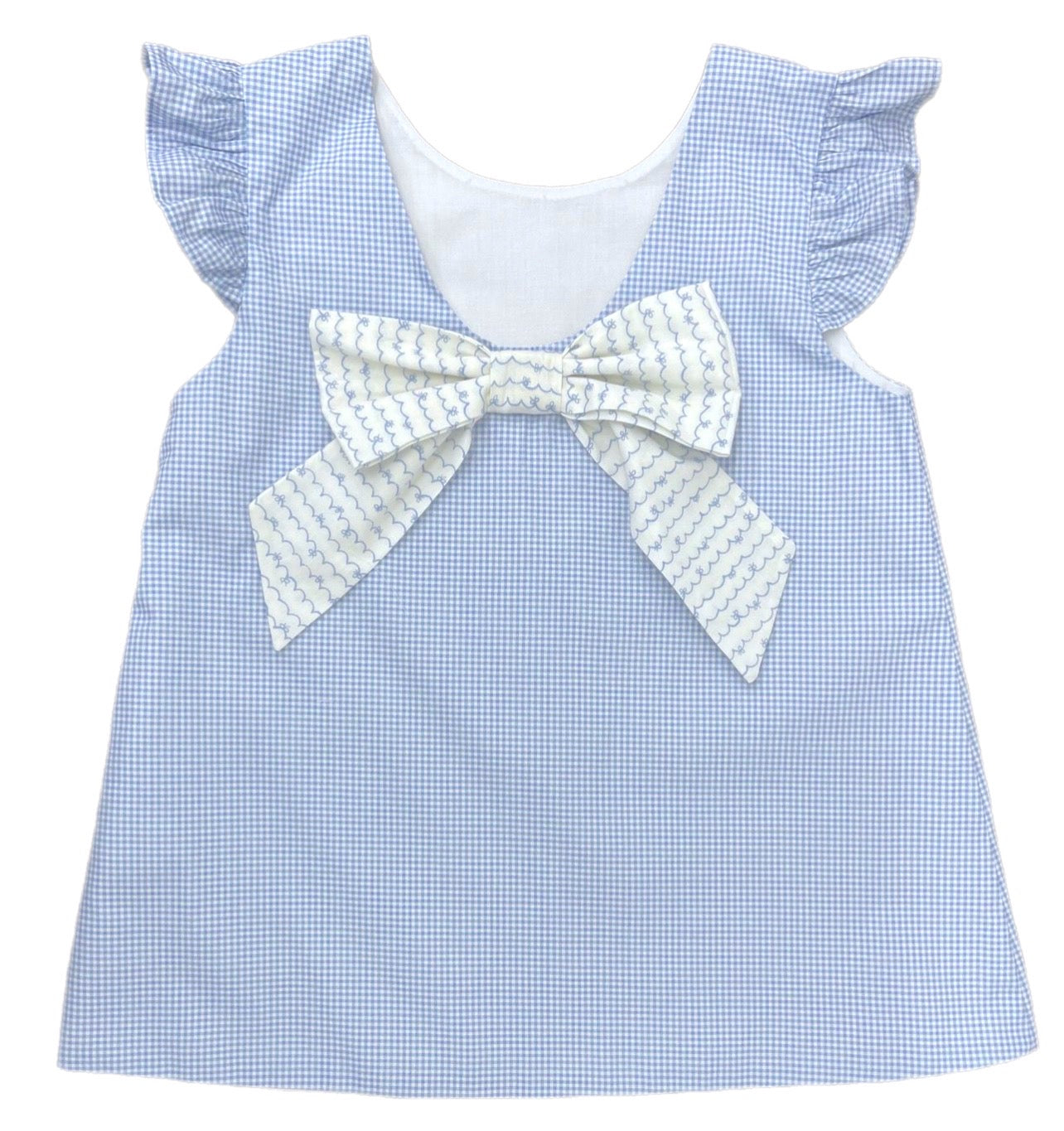 Isabella Short Set, Blue Bow