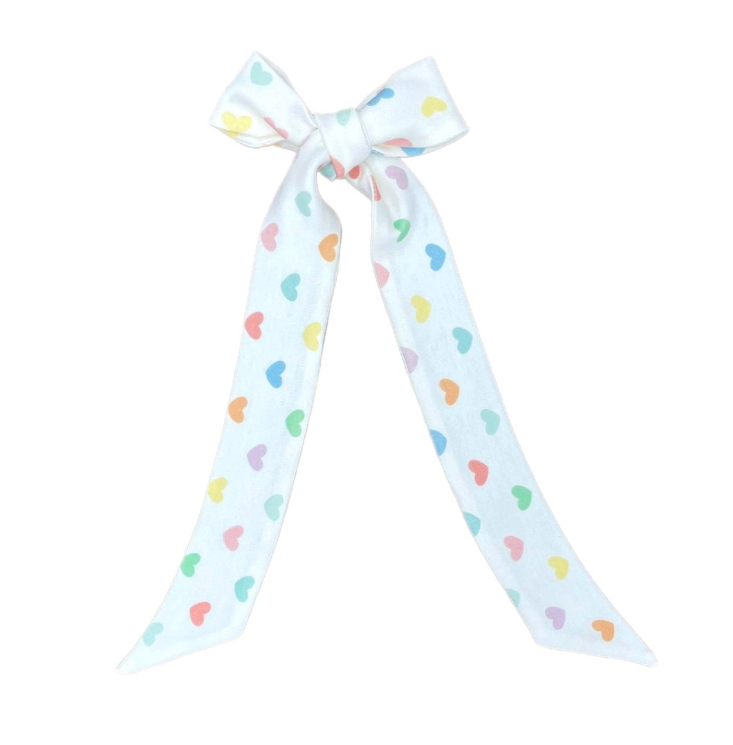 Rainbow Heart Bow