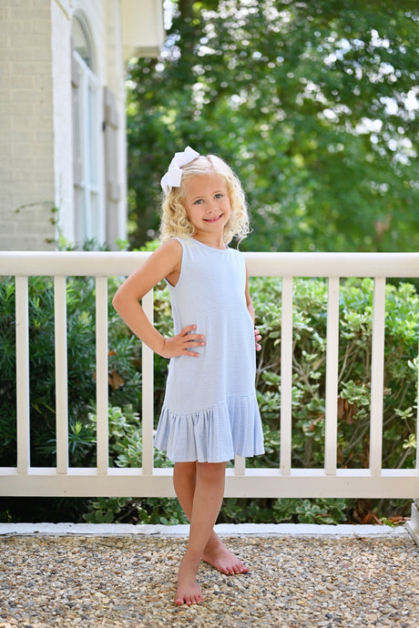 Vivi Tennis Dress, Blue Stripe