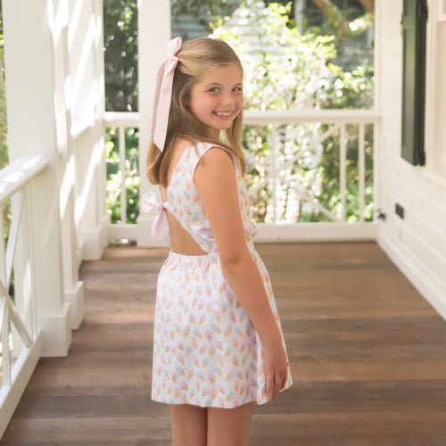 Kristin Knot Dress, Ice Cream