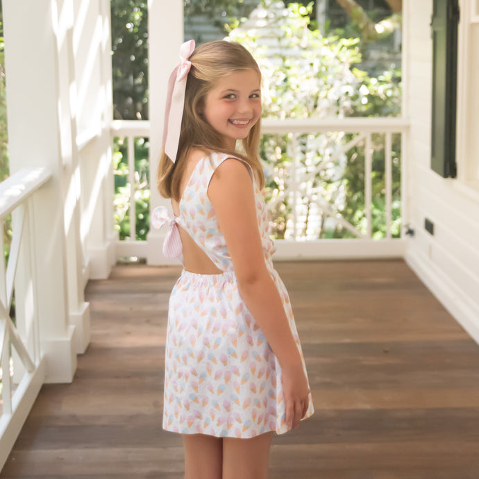 Kristin Knot Dress, Ice Cream