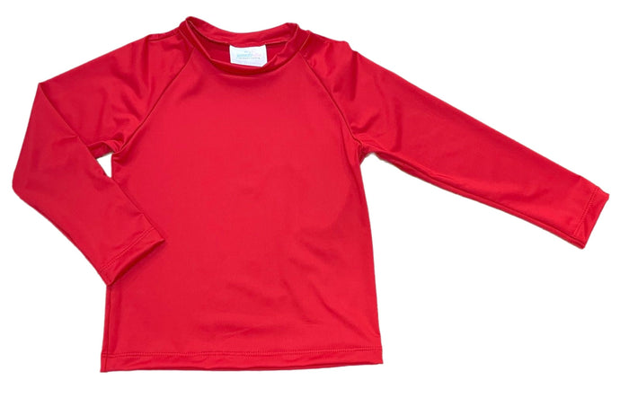 Sammy Swim Long Sleeve Rash Guard, Red