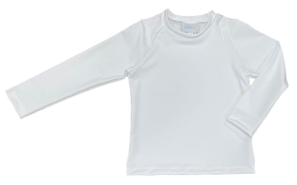 Sammy Swim Long Sleeve Rash Guard, White – James and Lottie INC