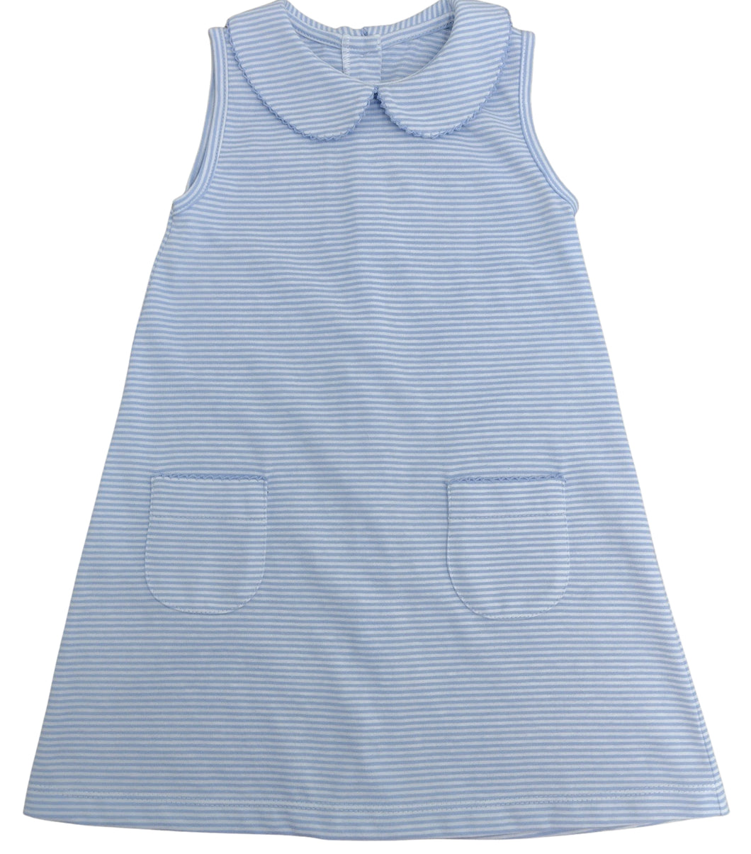 Hadley Dress, Blue Stripe