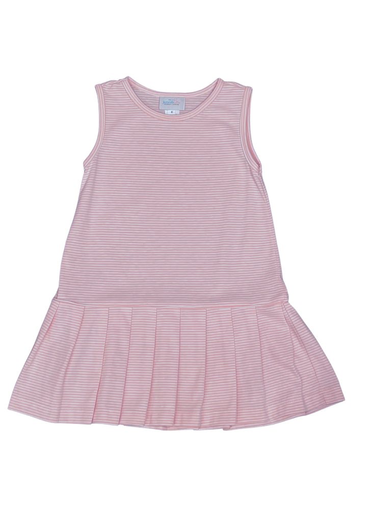 James & Lottie Girls Stella Tennis Dress - Pink with Racquets Print main image 1