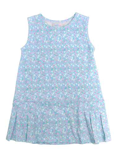 Tennis Dress, Blue Hearts