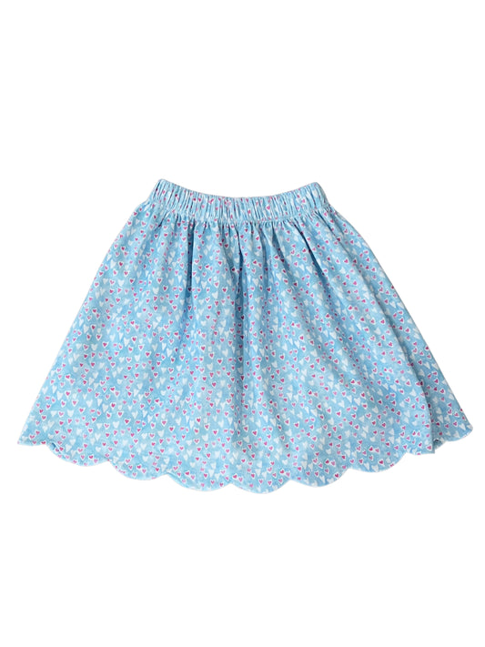 Tennis Skirt, Blue Hearts