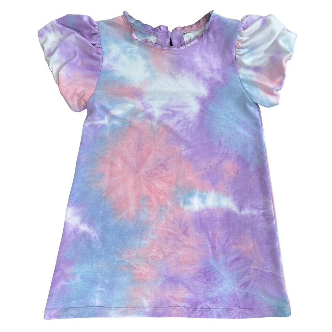 Puff Sleeve Tie Dye Dress