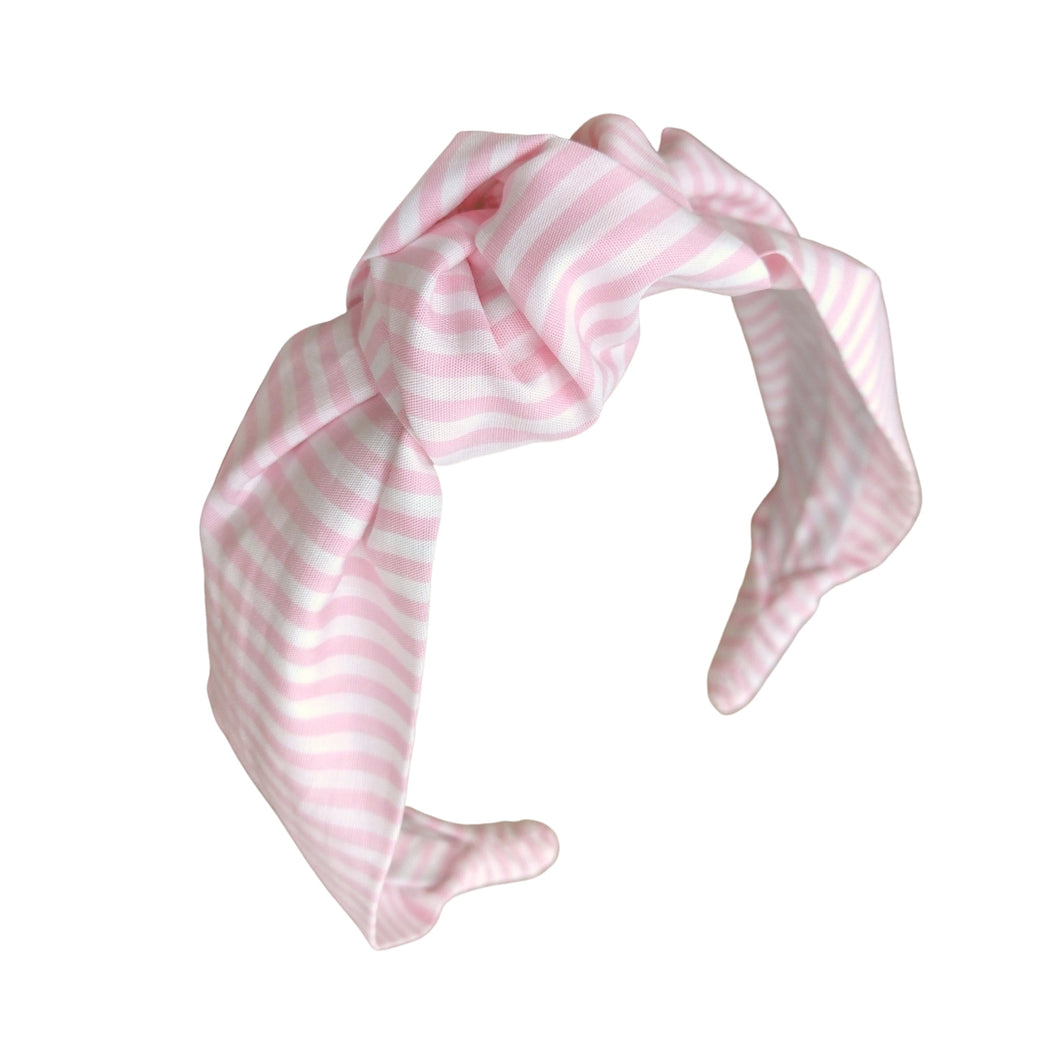 Knot Headband, Pink Stripe