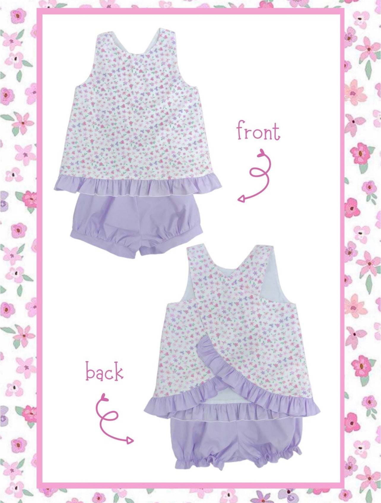 Poppy Pinafore Bloomer/Banded Short Set