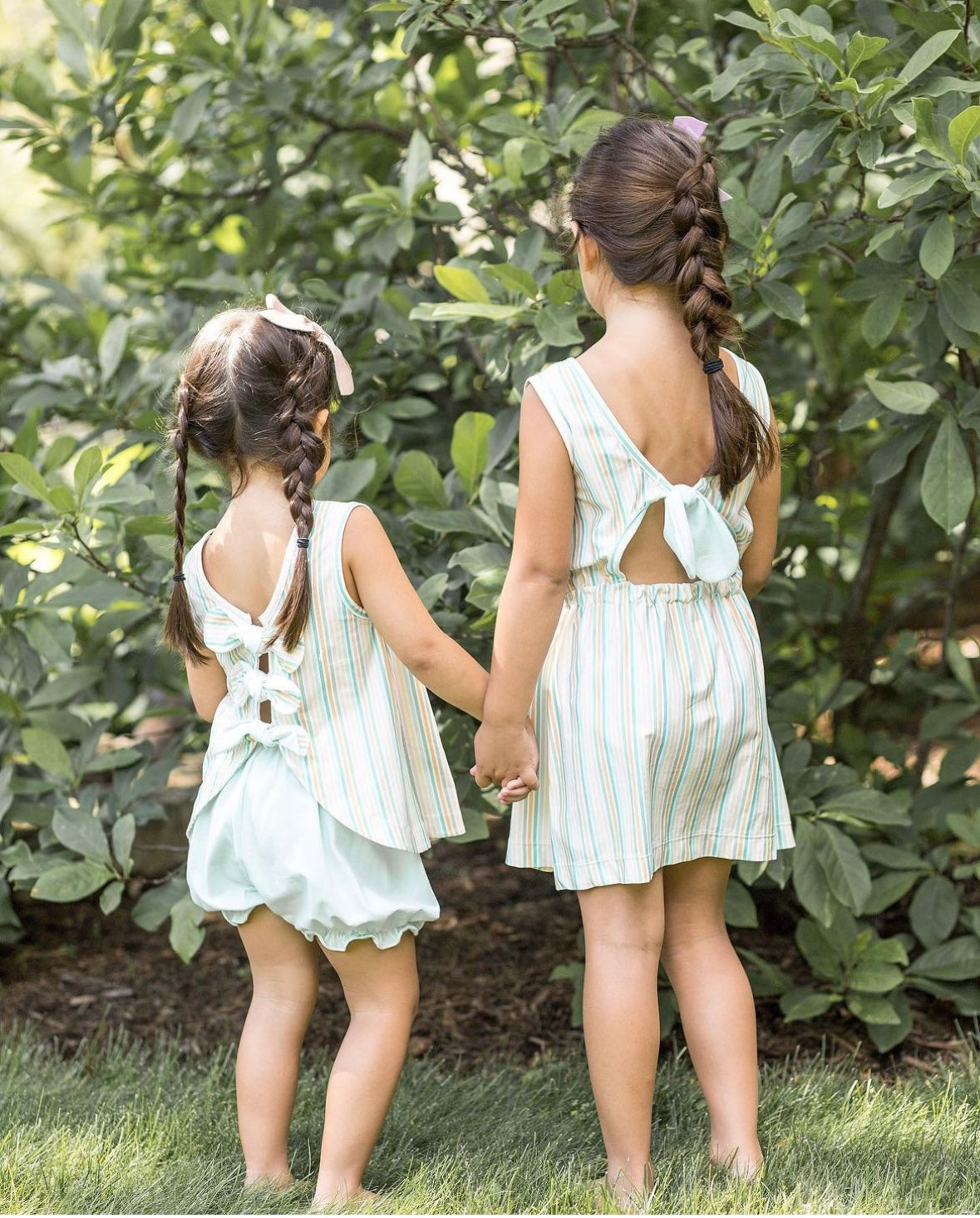 Kristin Knot Knit Dress, Mint Stripe