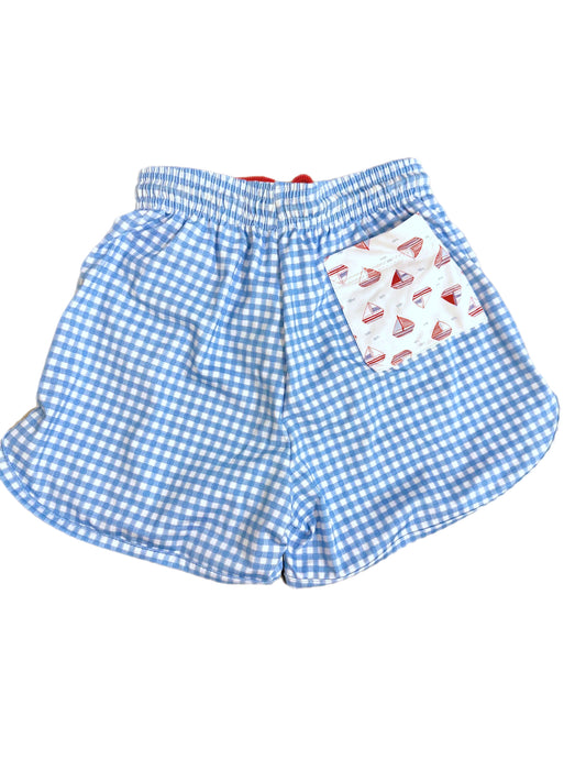 James Swim, Blue Check (Sailboat Pocket)