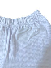 Conrad Knit Shorts Blue Gingham, Ice Cream