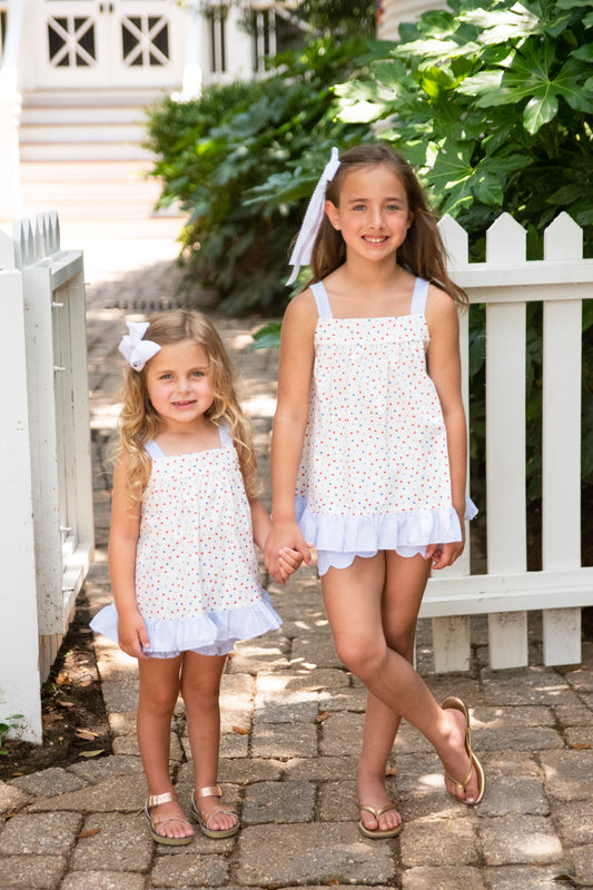 Maggie Bloomer/Scallop Short Set, Patriotic Stars