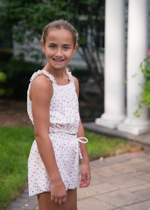 Butterfly Shorts BE, Pink Daisy Eyelet