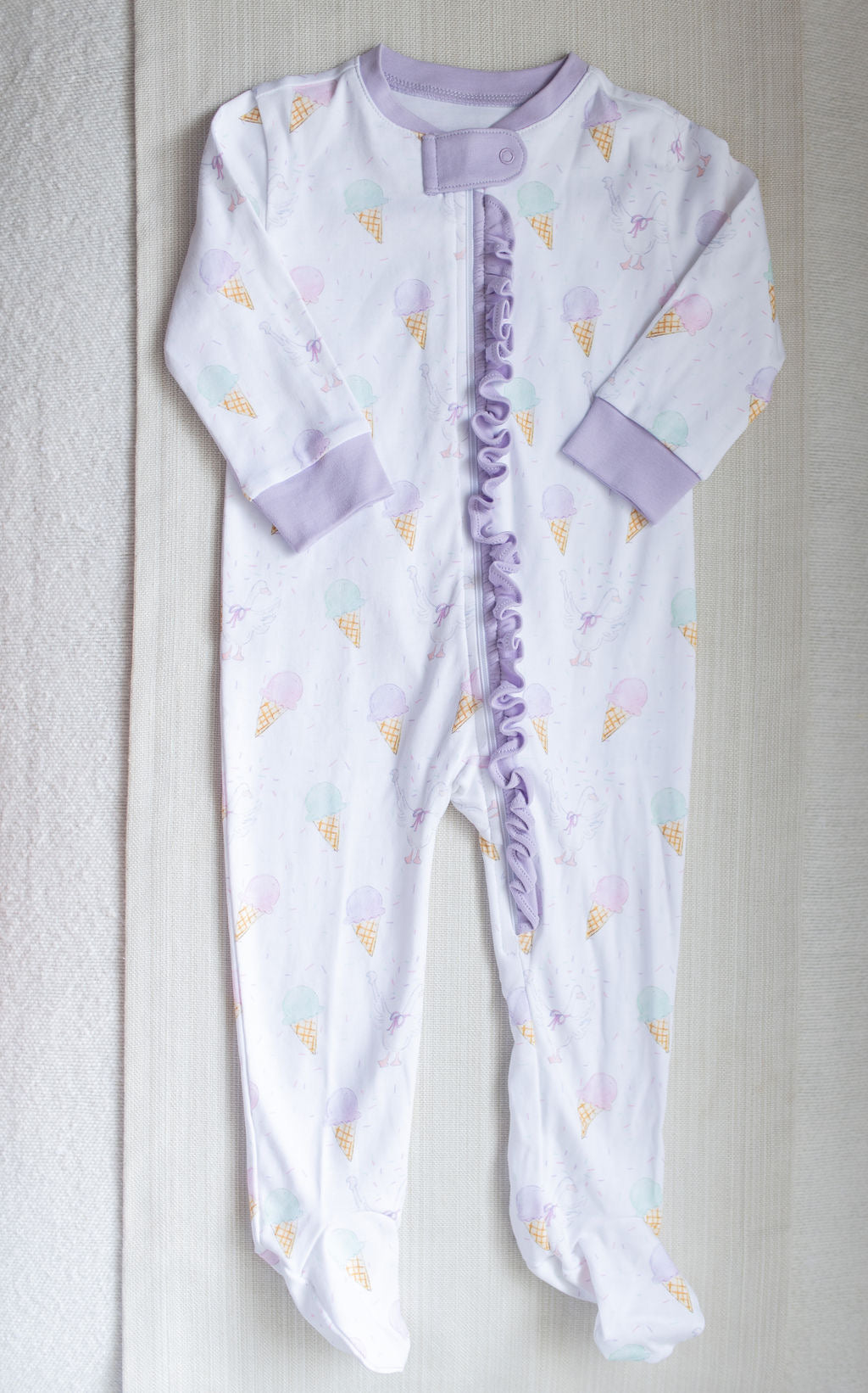 One Piece Zip Up Jammies, Party Ducks